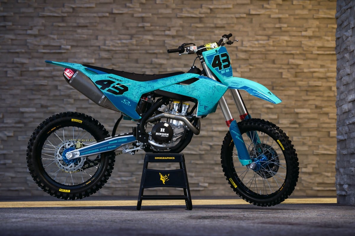 Husqvarna SQUAD Graphics Kit Teal OMXGraphics