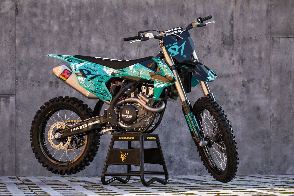 KTM REBEL Graphics Kit Teal OMXGraphics