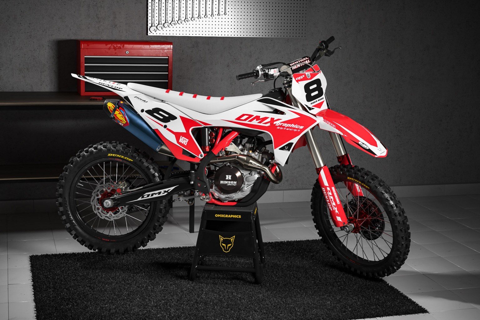 GasGas MX Graphics Kit COMET Grey OMXGraphics