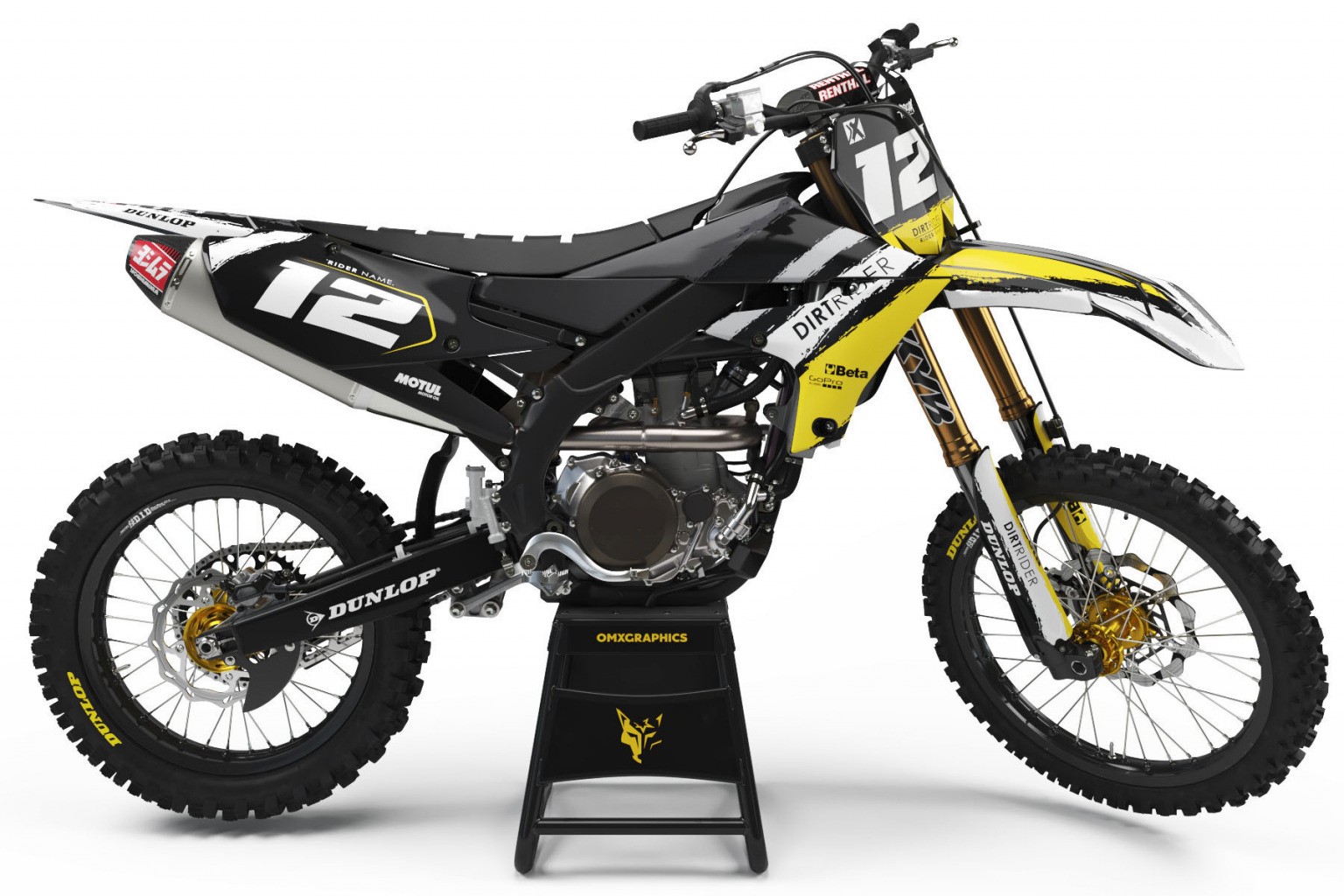 Graphics Kit For Yamaha TORN Yellow Black OMXGraphics