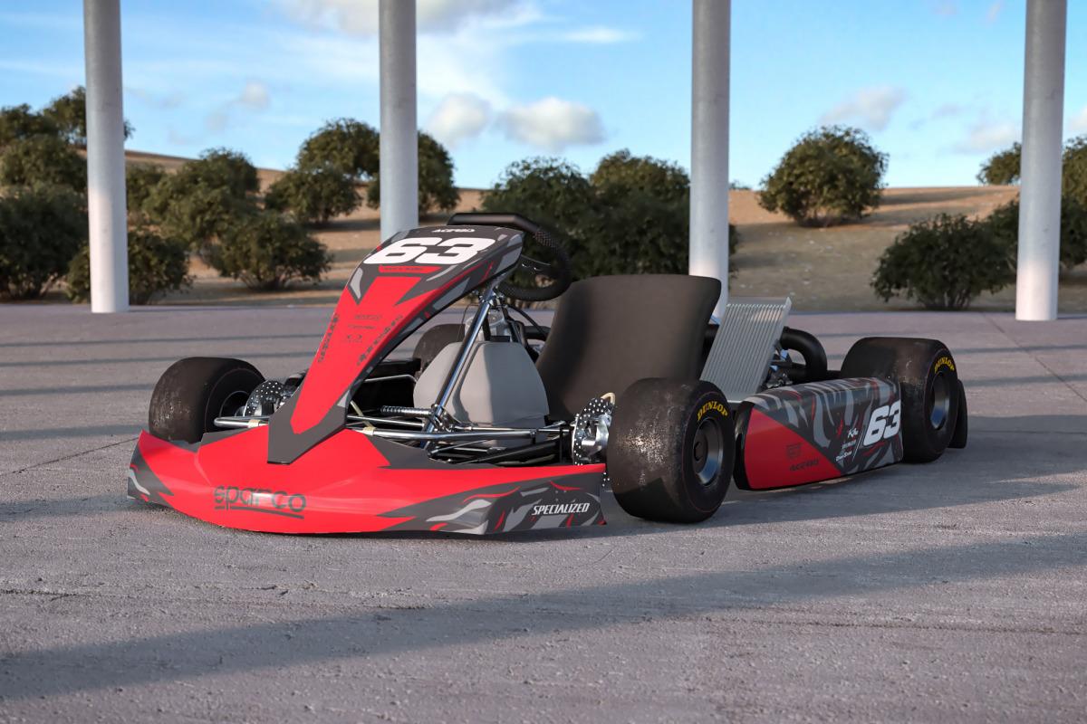 Go Kart Graphics Kit SIBERIAN Red OMXGraphics