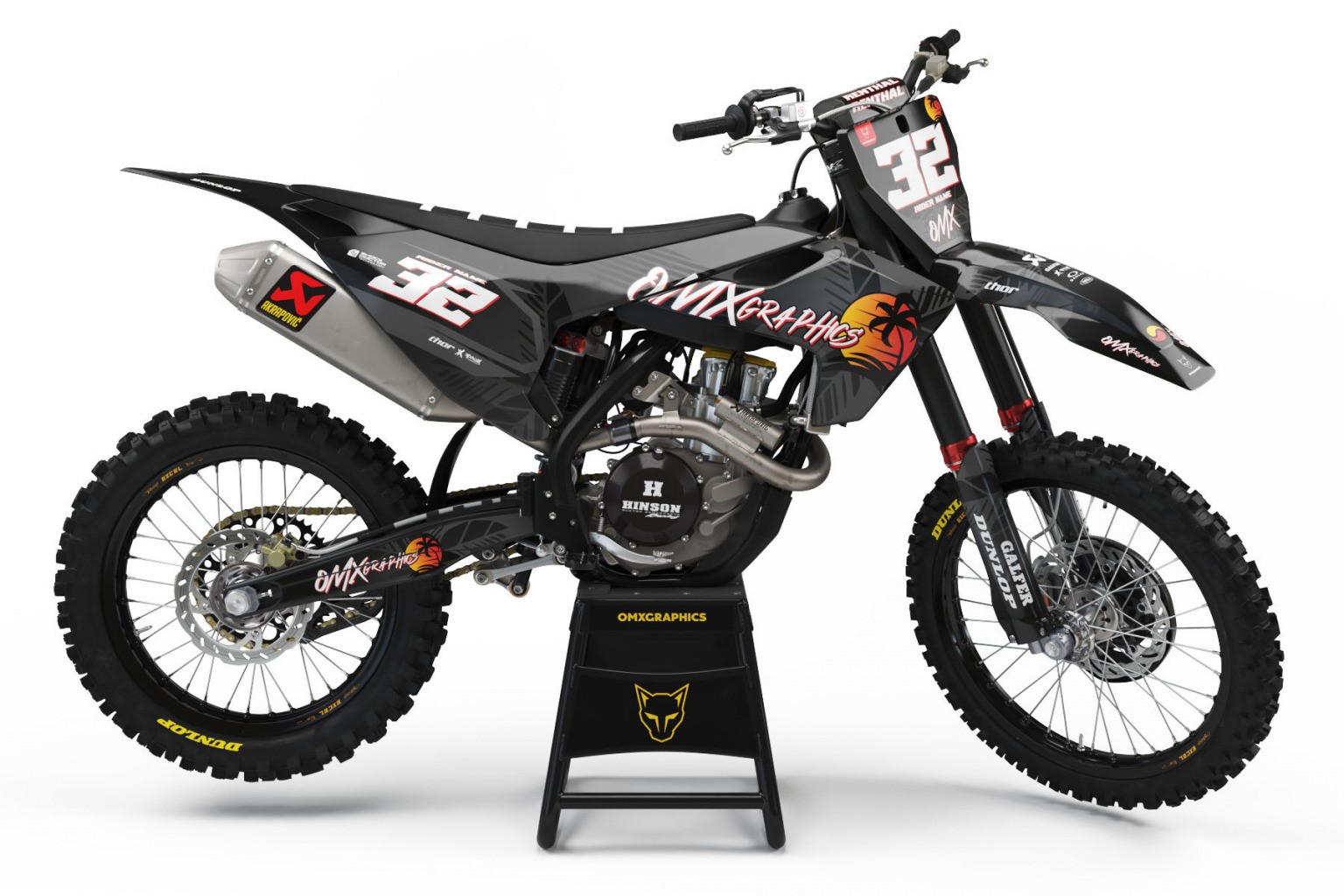 Mx Graphics For Husqvarna Tropical Vibes Grey OMXGraphics