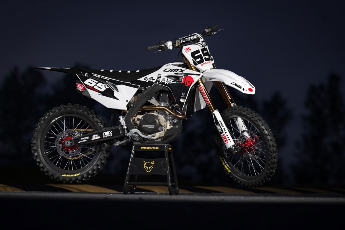 Dirt Bike Graphics Kit For Honda Japan White Omxgraphics