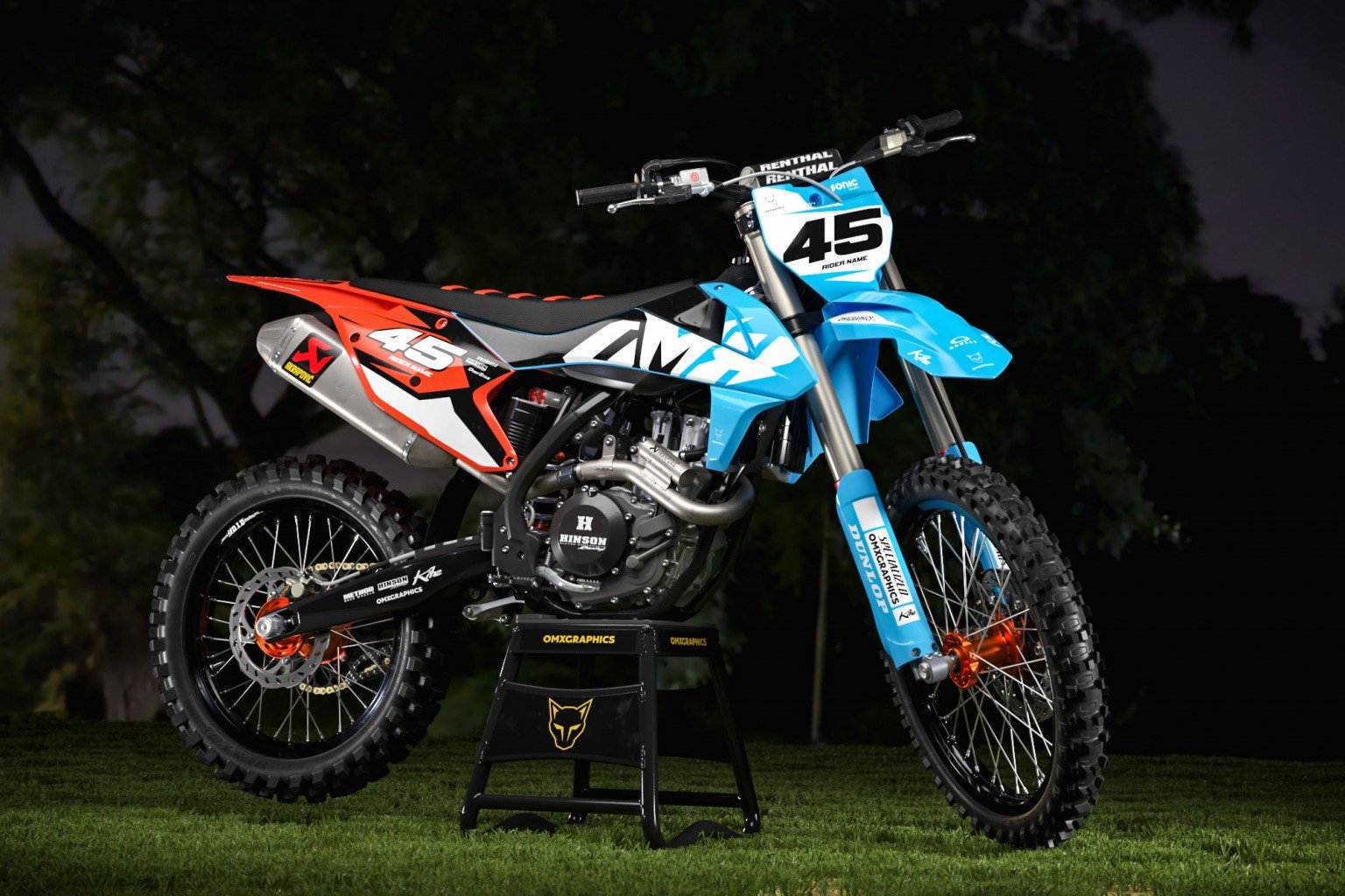 KTM LOCAL Graphics Kit Teal Orange OMXGraphics