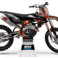 Custom Grey and black Ktm Stickers kit