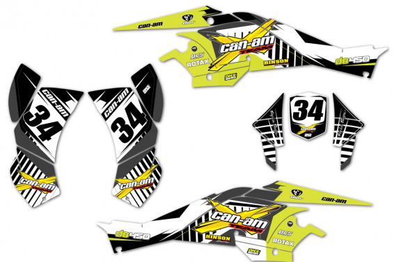 Can-Am ATV Graphics TRON Yellow DS