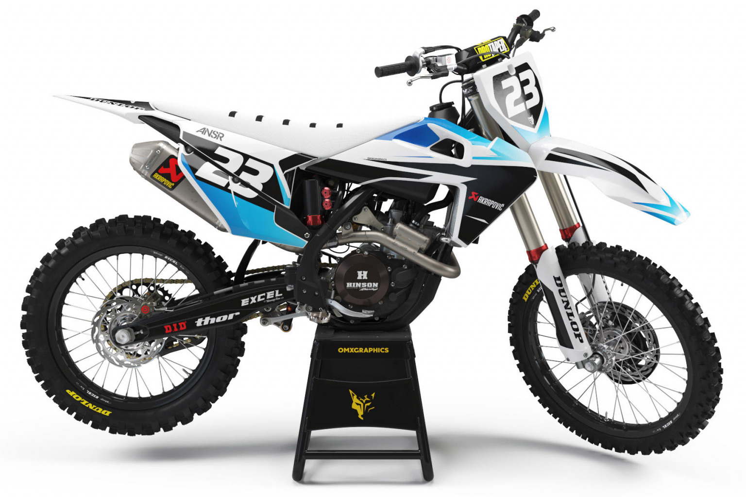 Graphics Kit For Husqvarna 'REBEL BLUE' OMXGraphics