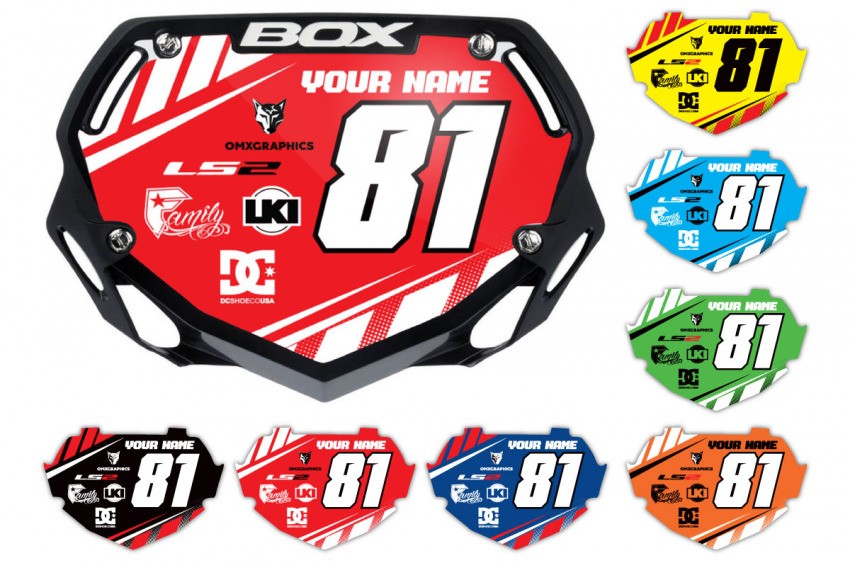 bmx number plate stickers