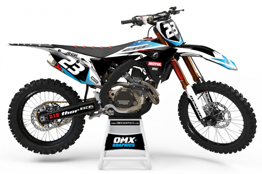 Motocross Graphics Kit for Honda - Choice Blue – OMXGraphics