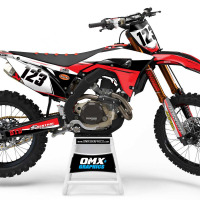 Honda dirt bike graphics VIPER Black