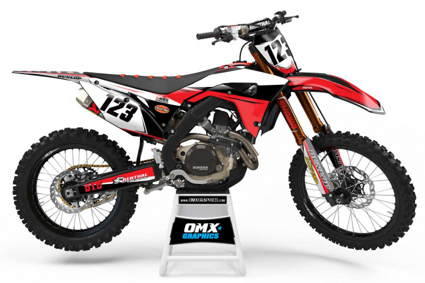 Honda dirt bike graphics VIPER Black