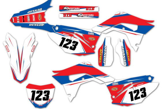Honda dirt bike graphics VIPER blue