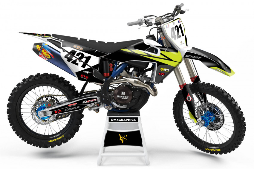 Husqvarna Dirt Bike Graphics Kit 'HANGOUT' – OMXGraphics