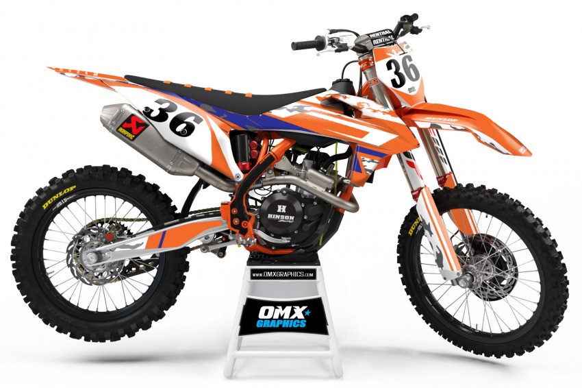 KTM Dirt Bike Graphics Boost Orange