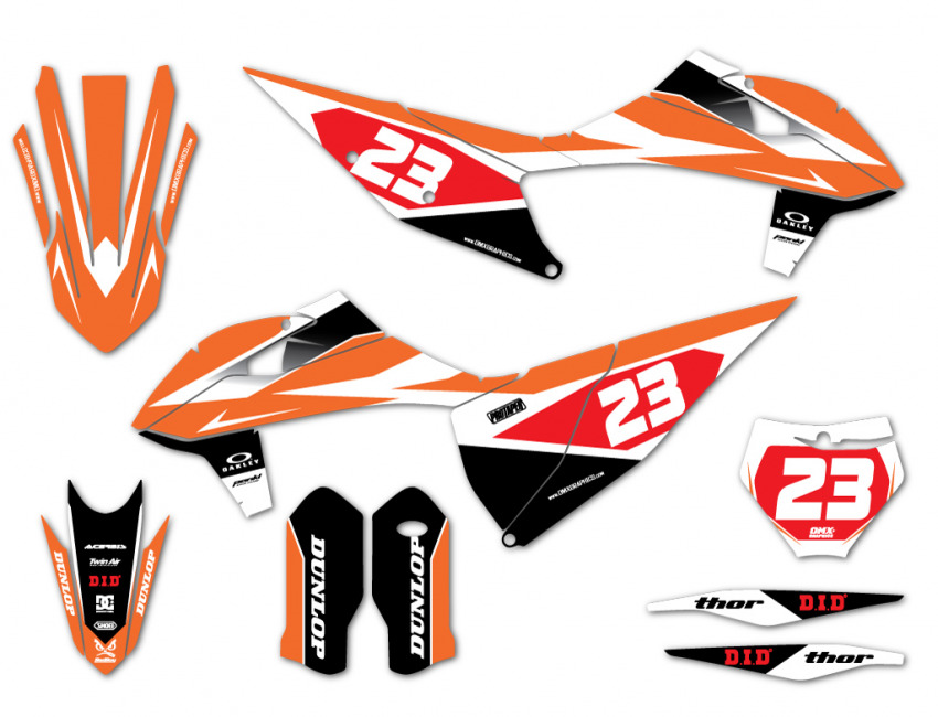 KTM Motocross Graphics DELTA Orange