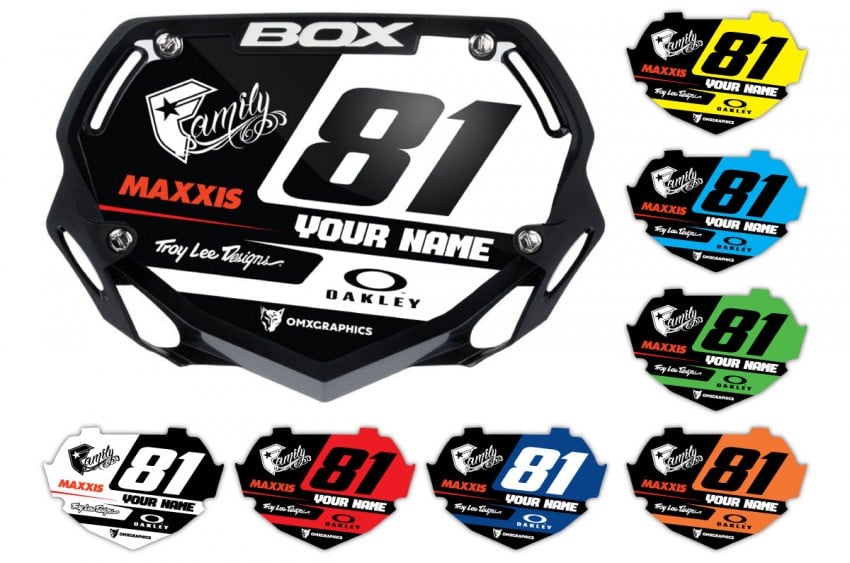 BMX Number Plate decals