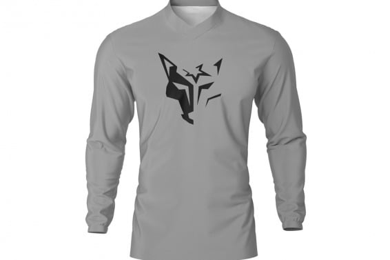 Motocross Jersey Eclipse Grey Front