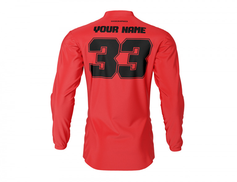Custom Motocross BMX Jersey ECLIPSE Red OMXGraphics