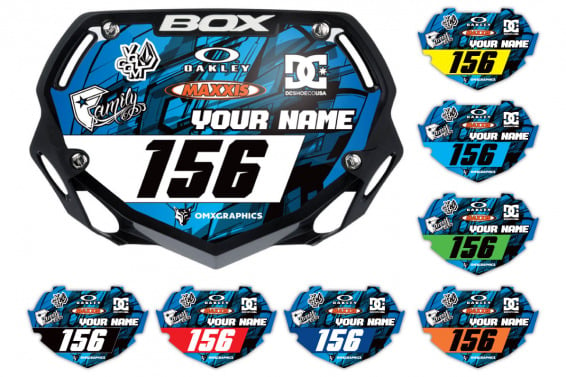 BMX MX SX Bike Stickers #CRN009 3 Custom Race Number Number Plate Race Decals 