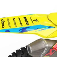 Suzuki Dirt Bike Graphics Boost Yellow