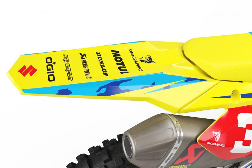 Suzuki Dirt Bike Graphics Boost Yellow