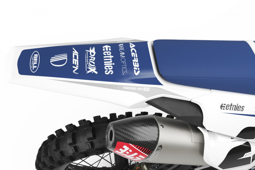 Custom Husqvarna Decals Zoned Blue Tail