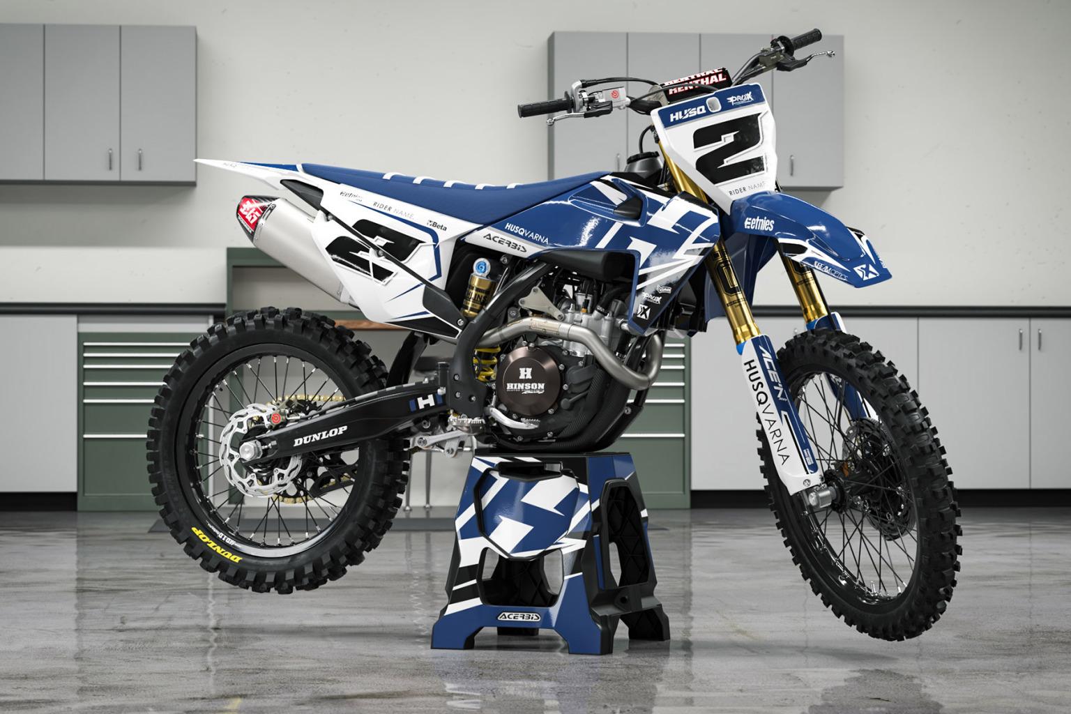 Husqvarna dirt bike decals Tonus White OMXGraphics