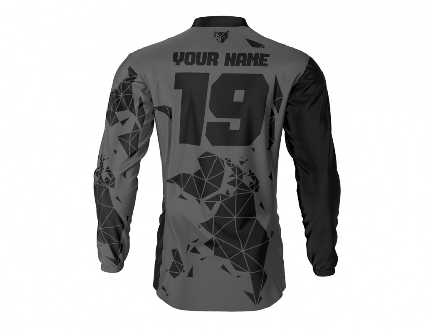 custom mx jersey UNITE grey back