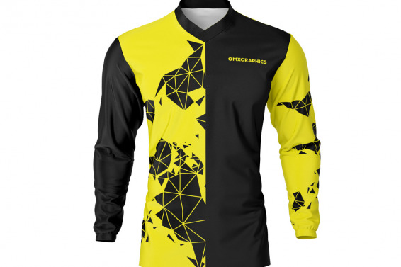 custom dirt bike jersey UNITE yellow front
