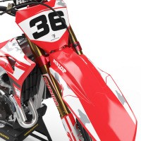 Honda Mx graphics Boost Red Front