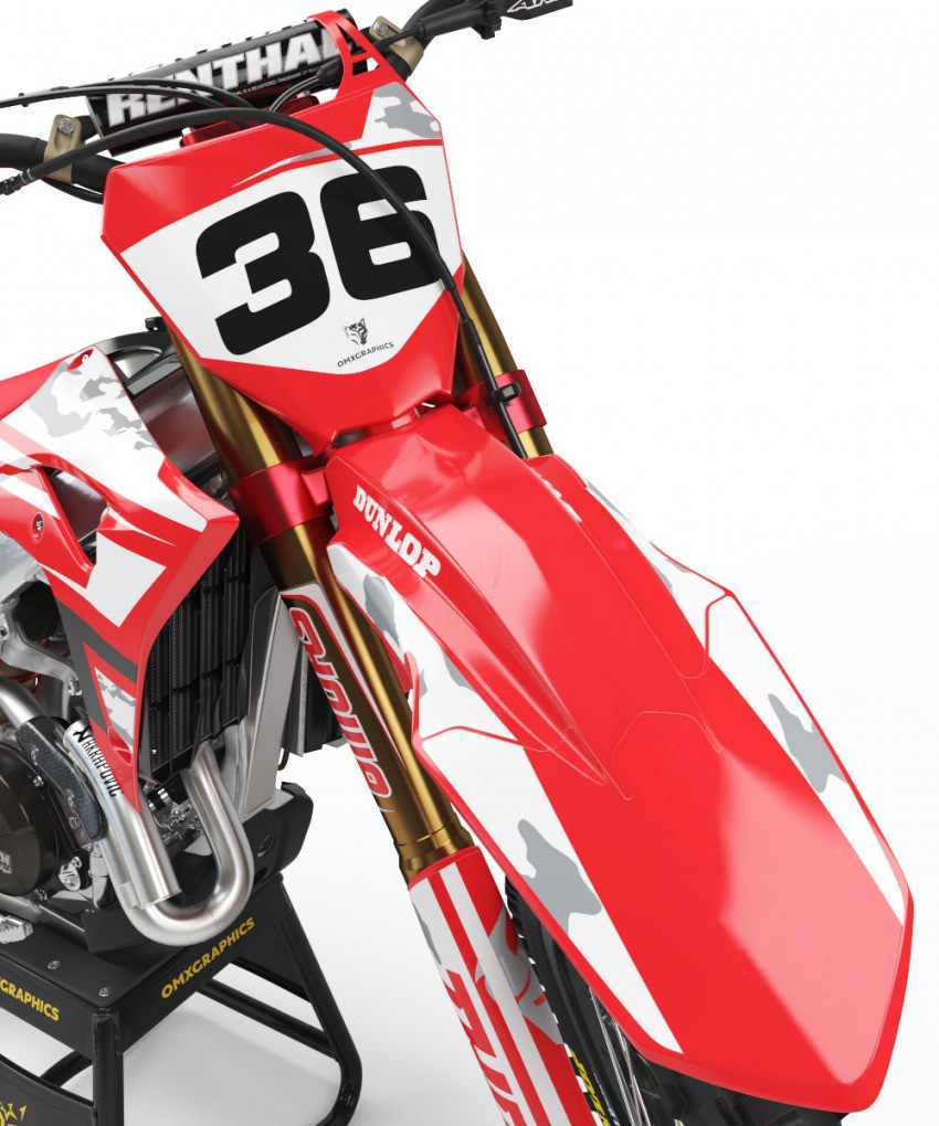 Honda Mx graphics Boost Red Front