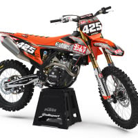 Orange and Grey Custom dirt bike graphics KTM