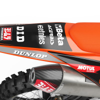 Orange and Grey Custom dirt bike graphics KTM - Back