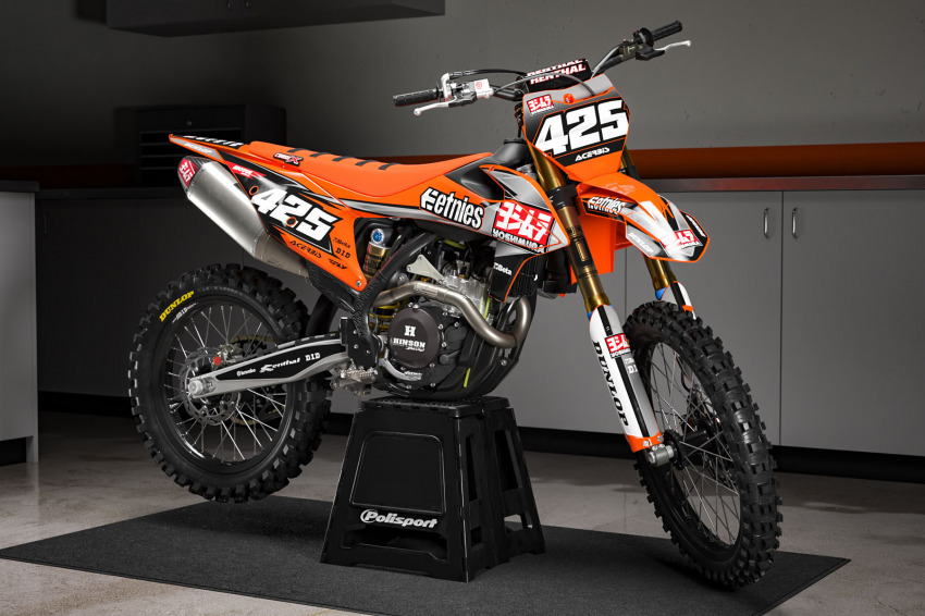 Orange and Grey Custom dirt bike graphics KTM - Promo