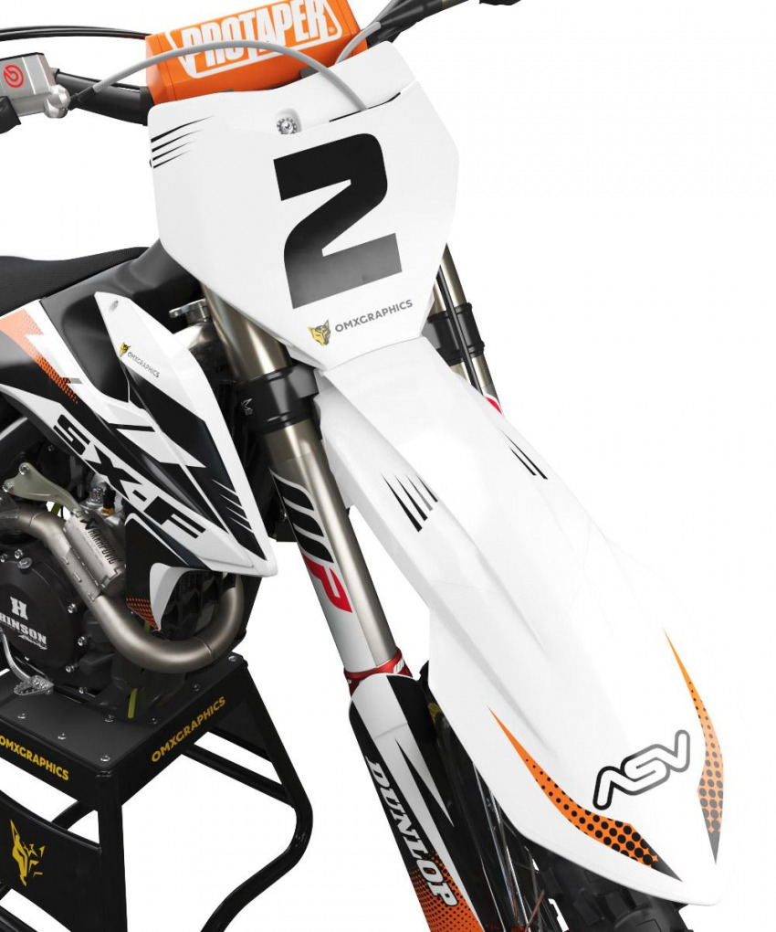 Ktm Motocross Graphics Prime White Omxgraphics