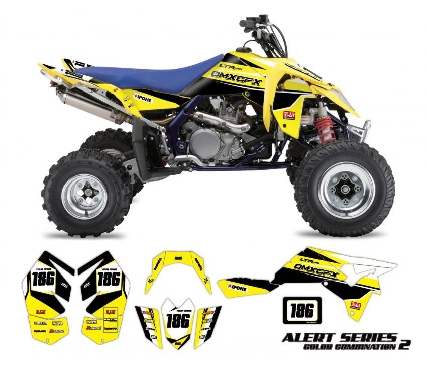 Suzuki ATV Graphics Alert Yellow