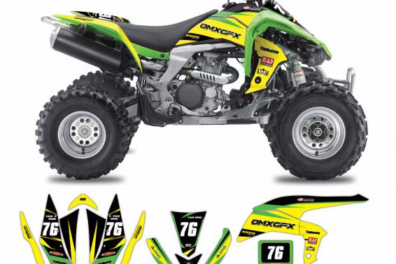Kawasaki ATV Graphics Alert Yellow