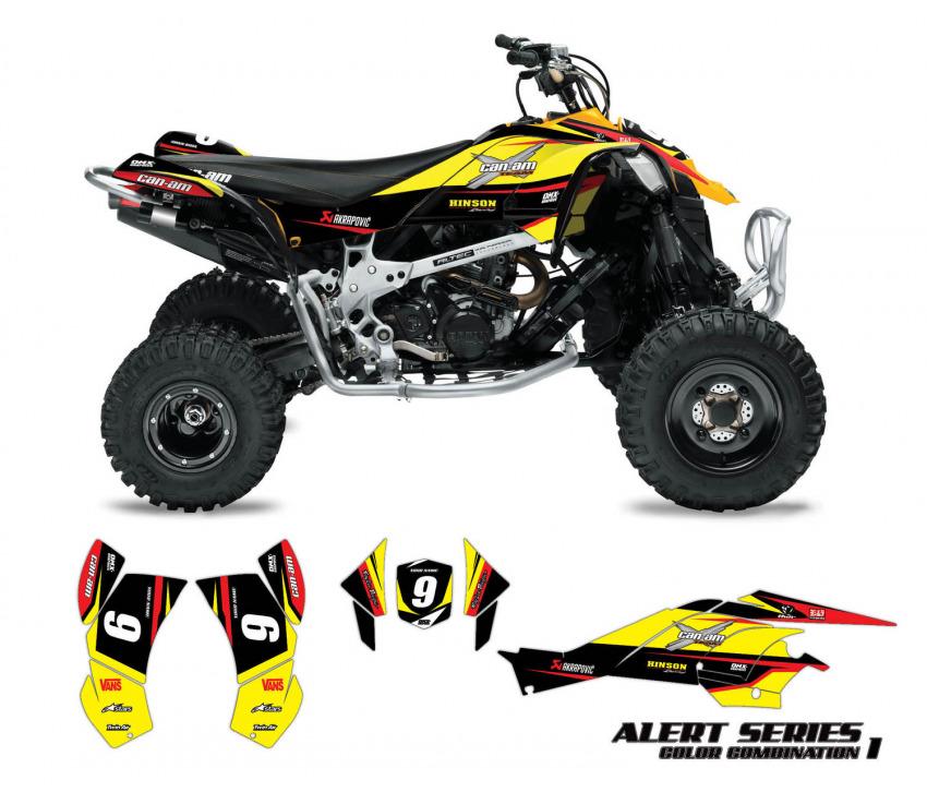 Can Am ATV Graphics Alert Red