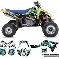 Suzuki ATV Graphics Camo Teal