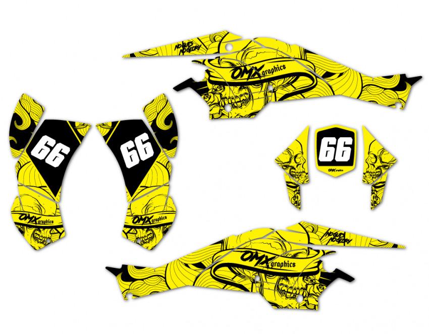 Can-Am ATV Graphics Savage Yellow DS