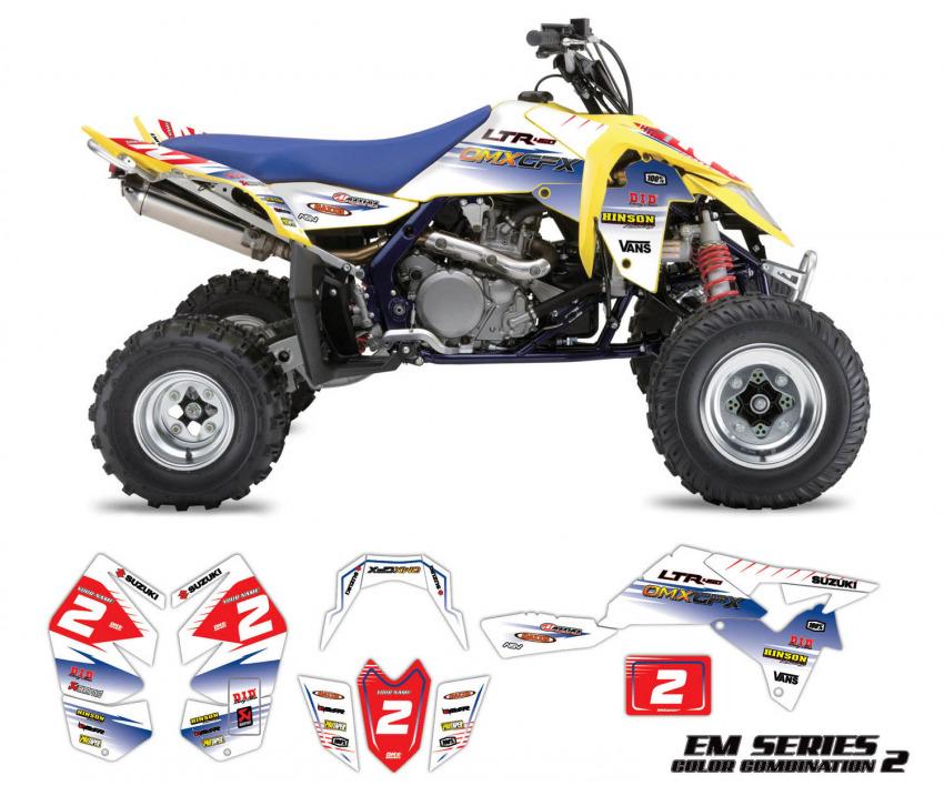 Suzuki ATV Graphics EM White