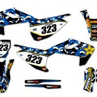 Husqvarna Motocross Graphics Camo Blue