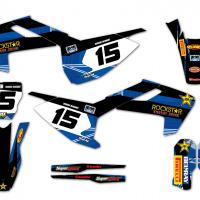 Husqvarna Motocross Graphics Dirt Bike decals Shadow Blue