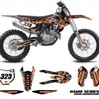KTM Motocross Decals Camo Orange