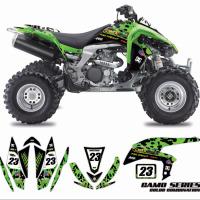 Kawasaki ATV Graphics Camo Green