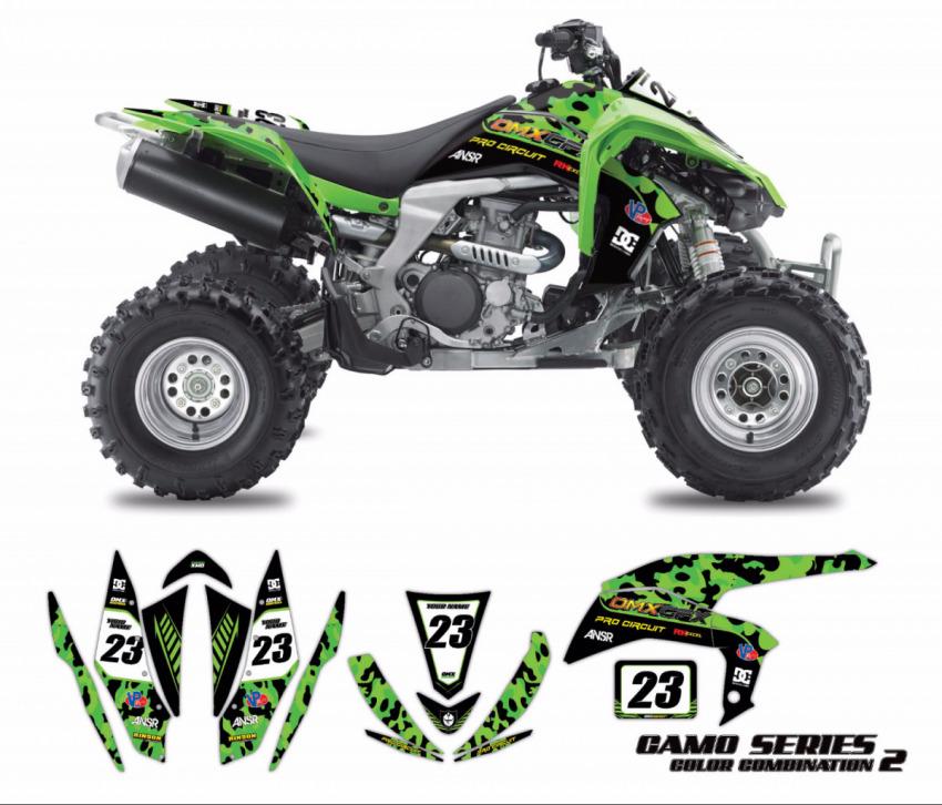 Kawasaki ATV Graphics Camo Green