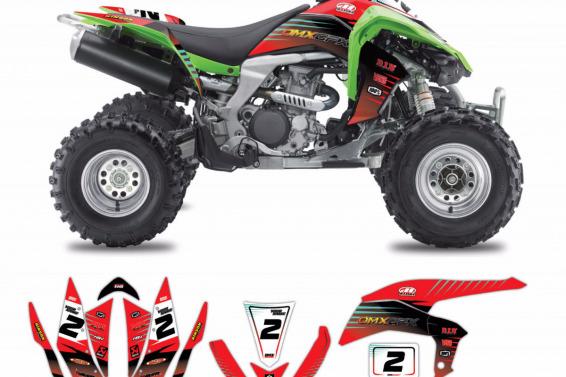 Kawasaki ATV Graphics EM Red