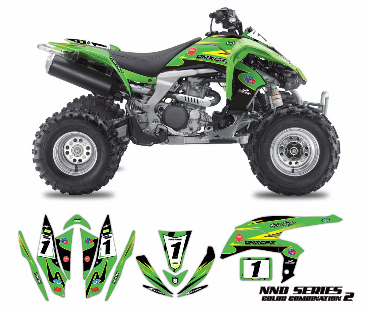 Graphics Kit for Kawasaki ATV Green OMXGraphics