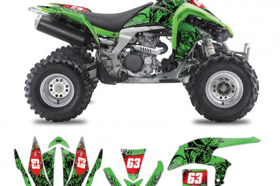 Kawasaki ATV Graphics Scream Green