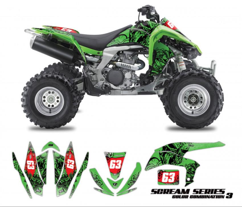 Kawasaki ATV Graphics Scream Green